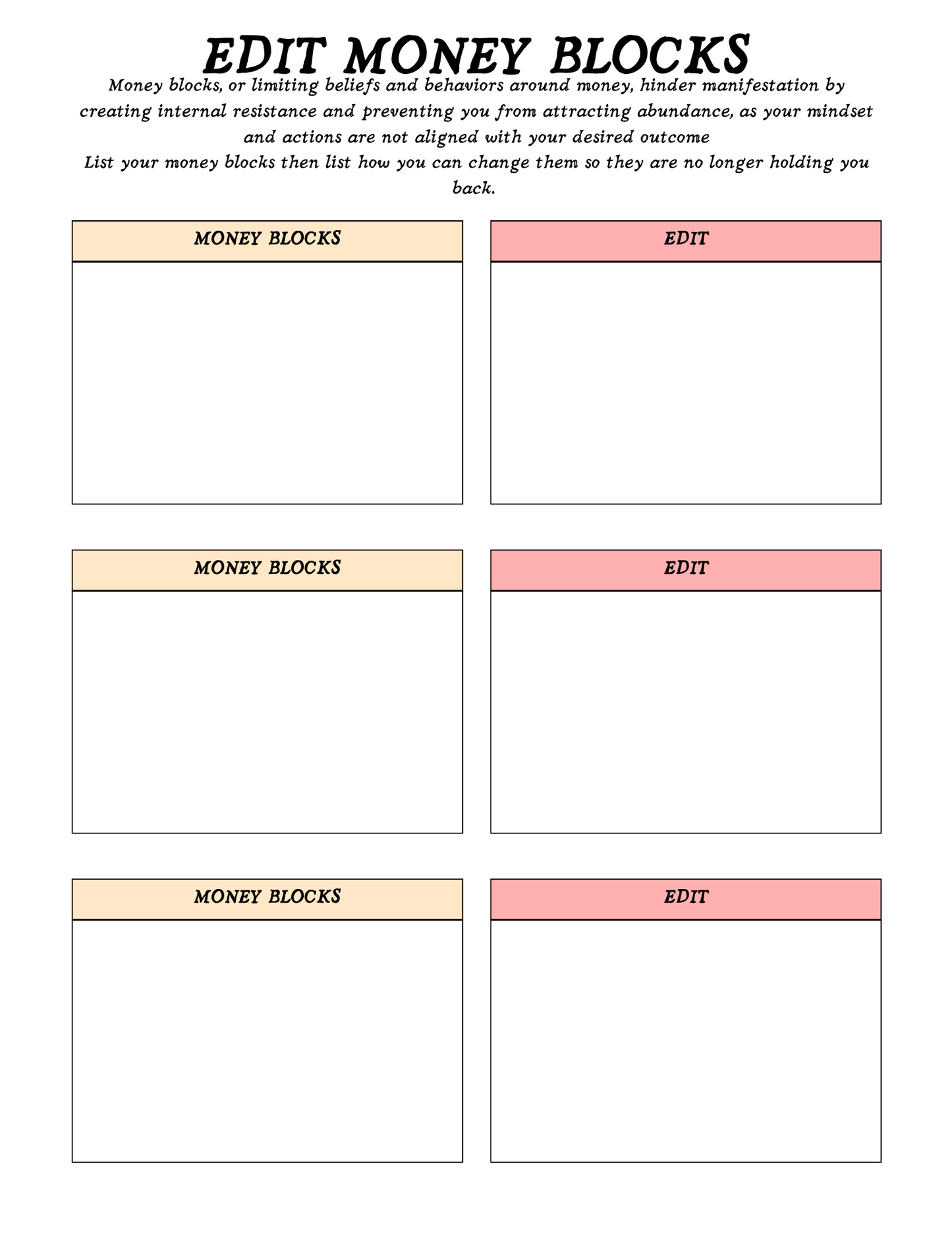 Manifestation Workbook - Downloadable Book