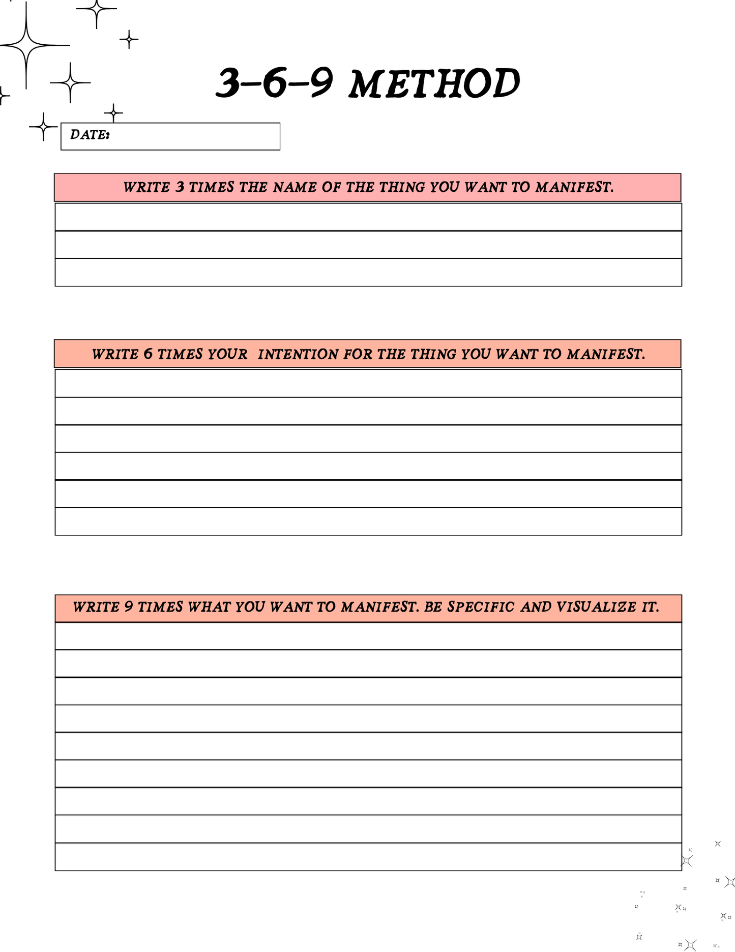Manifestation Workbook - Downloadable Book