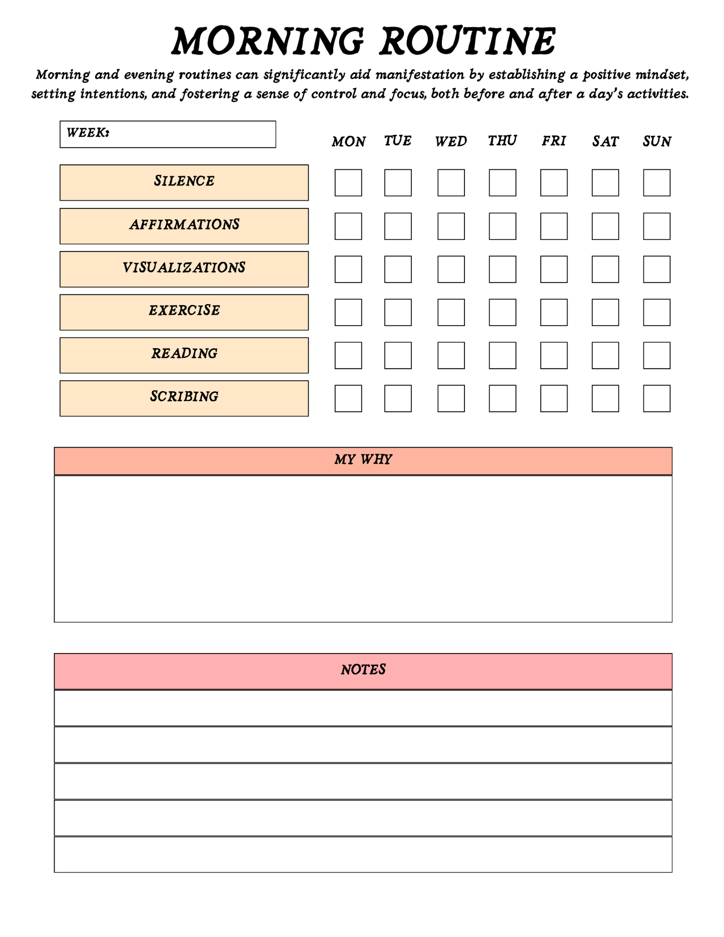Manifestation Workbook - Downloadable Book