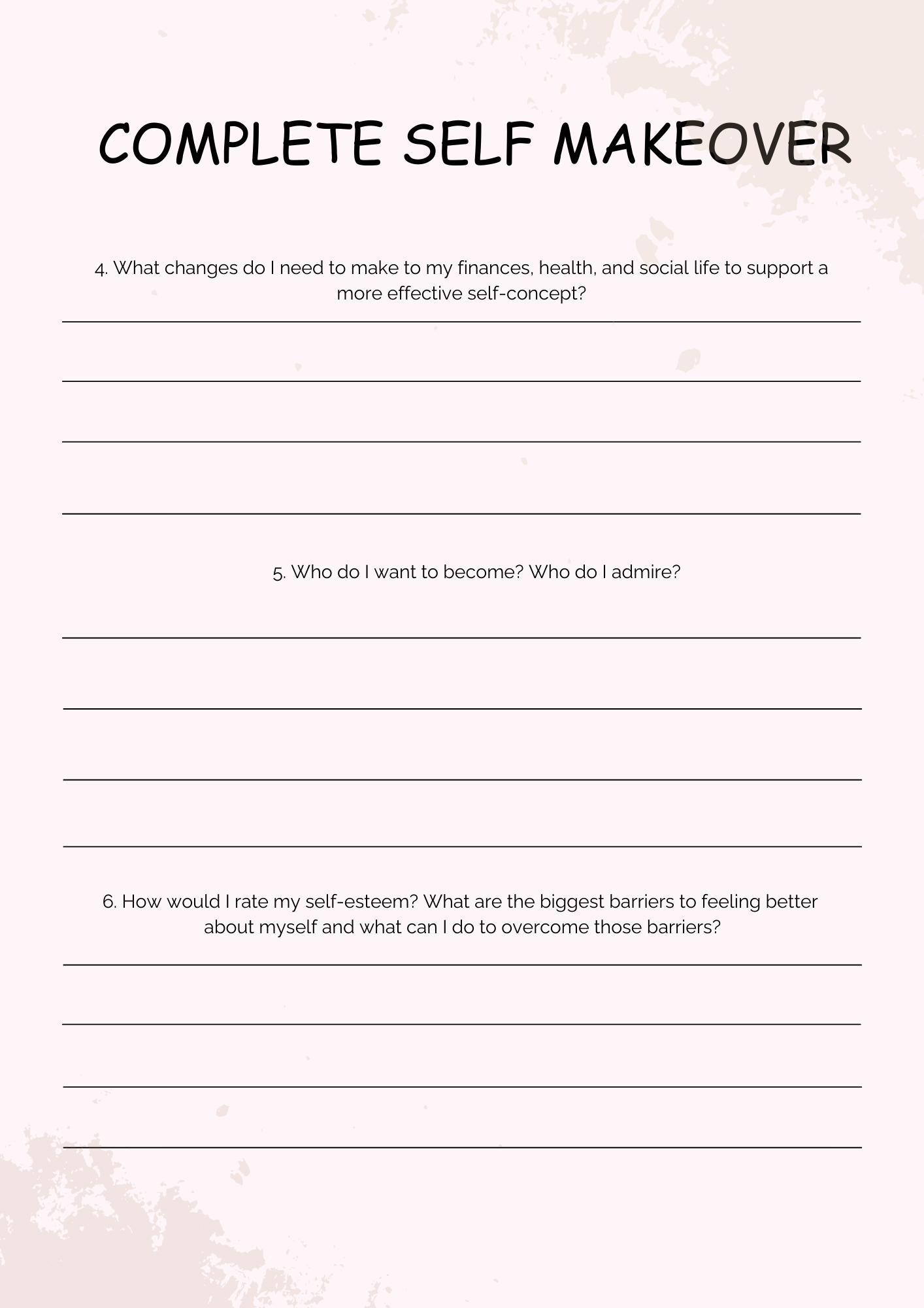 Self Love Planner Digital Download