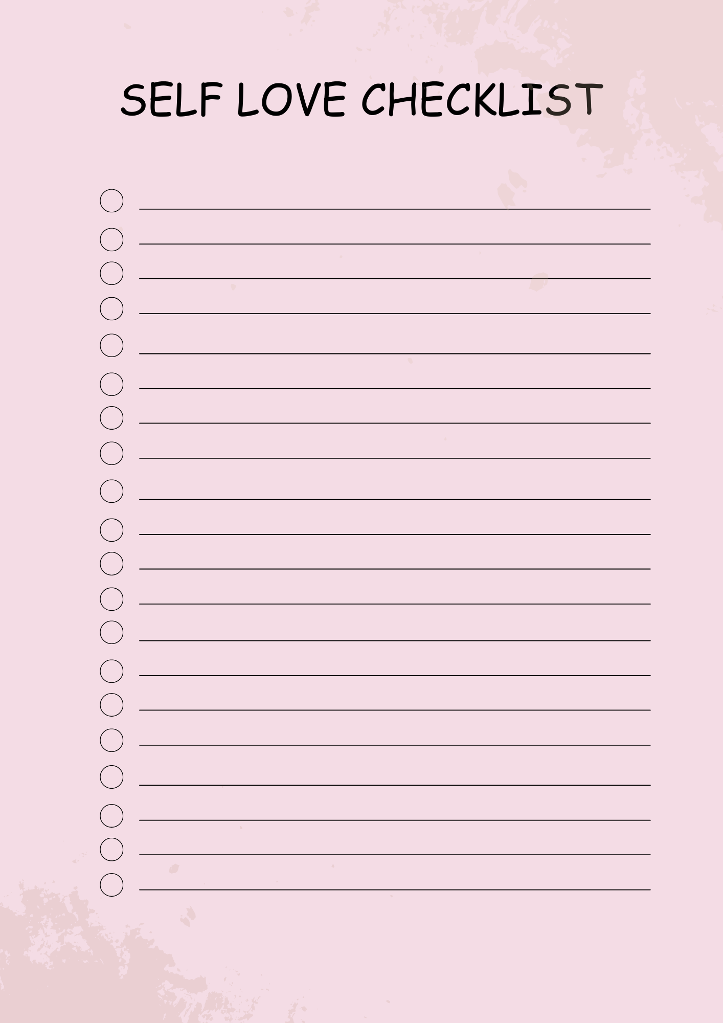 Self Love Planner Digital Download