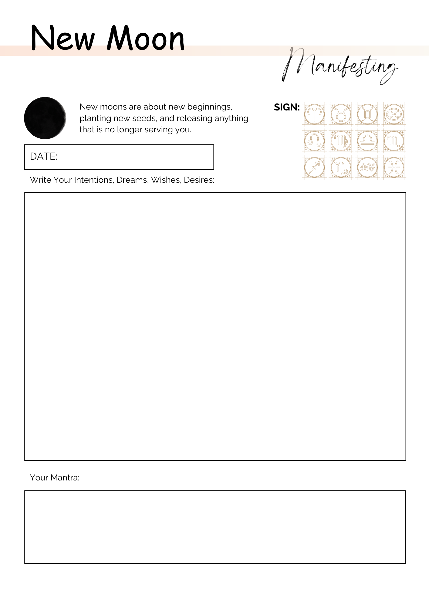 Moon Tarot Journal - Downloadable Book