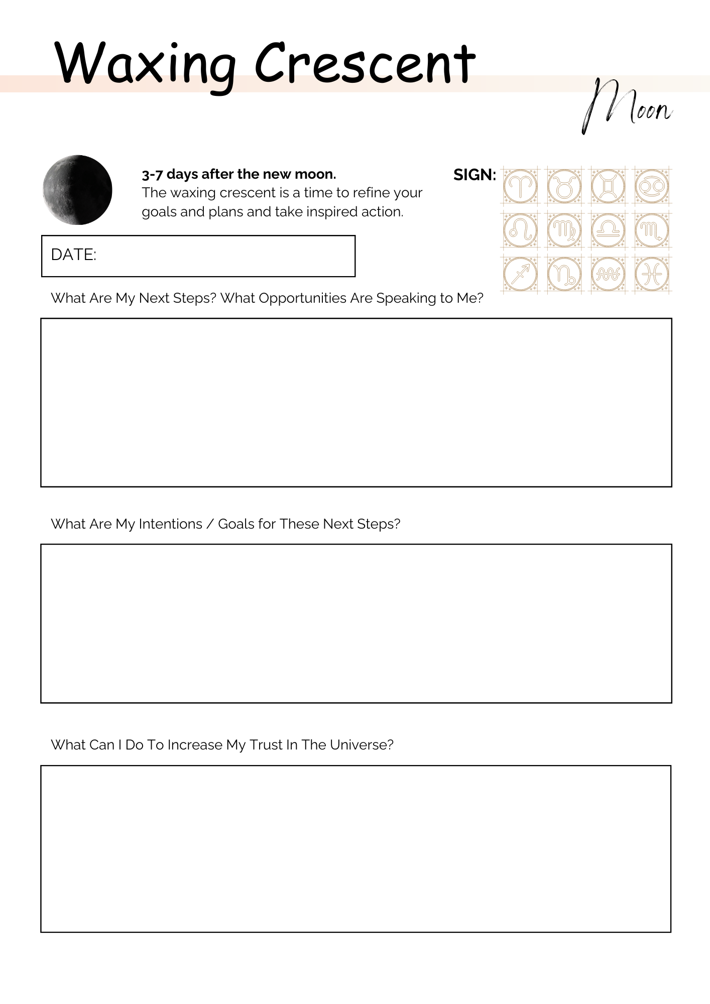 Moon Tarot Journal - Downloadable Book