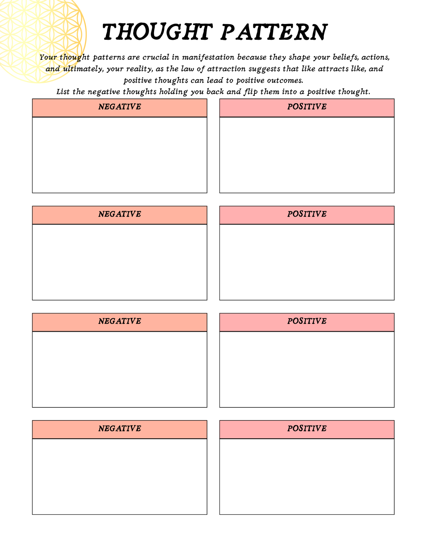 Manifestation Workbook - Downloadable Book